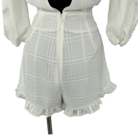 Majorelle White Ruffle Romper B2 - Picture 9 of 14